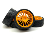 RIDE 24mm Treaded tires set Pre Glued on 16 Spoke Wheels 26071OR FWD Spec Class/USGT Orange