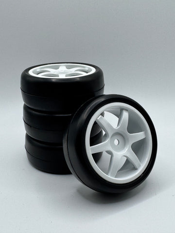 RIDE USA 24mm Belted Slick Touring Car Tire NEW Stock Slick Pre Glued Choose Your Wheel 36087