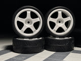 RIDE 24mm Treaded tires set Pre Glued on 5 Spoke Wheels 26075 FWD Spec Class/USGT