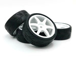 Gravity RC USGT Pre Glued Tires Lightweight 6 Spoke (GT Wheel, White) (4)